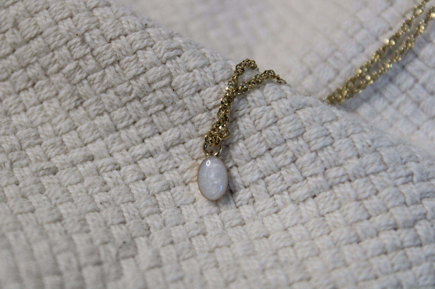 Tiny Oval Breastmilk Necklace