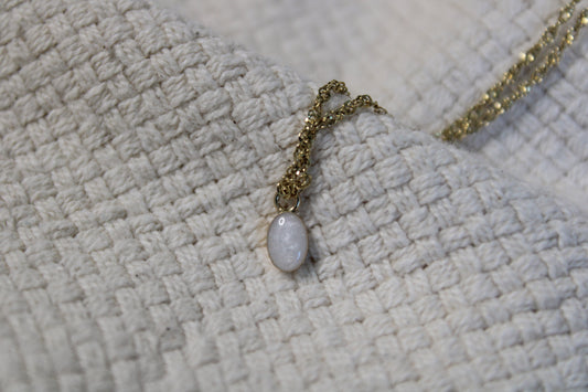 Tiny Oval Breastmilk Necklace